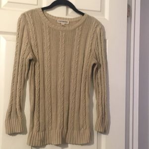 Express Women’s Medium knitted beige sweater